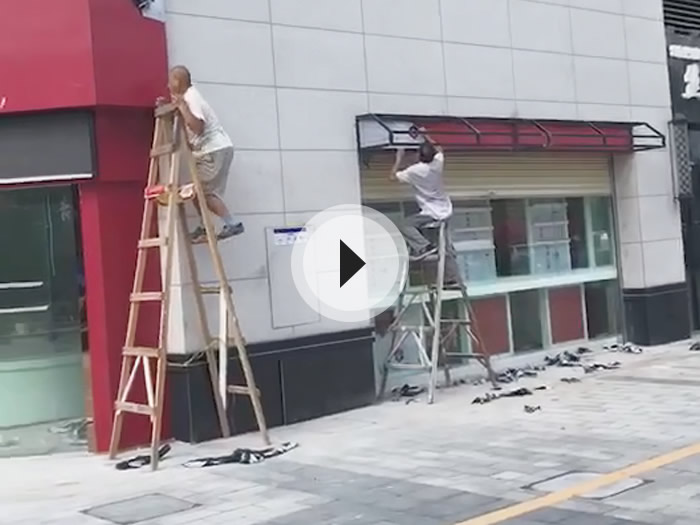 广告安装工程施工视频